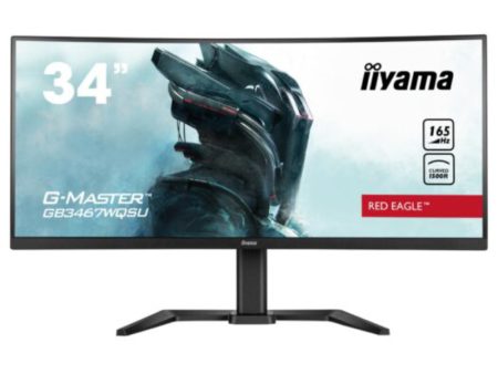 Iiyama G-Master Red Eagle GB3467WQSU-B5 -3440 x 1440 @165Hz (4.9 megapixel UWQHD, DisplayPort) - 0.4 ms (MPRT) - 21 9 Format - Curved VA Panel - HDR400 - 165 Hz - FreeSync Premium - HDMI DisplayPort - Speakers - USB Hub - Black Discount