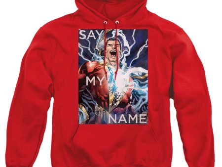 JUSTICE LEAGUE OF AMERICA : SAY MY NAME ADULT PULL OVER HOODIE Red 2X Fashion